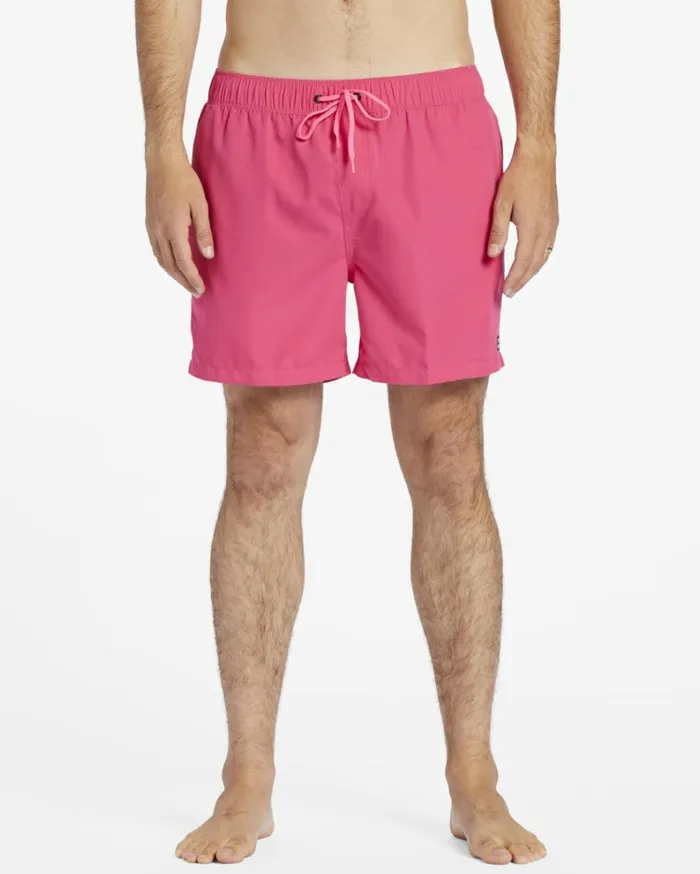All Day Layback 16034 Boardshorts Neon Pink Men Billabong Elastic Waist Boardshorts