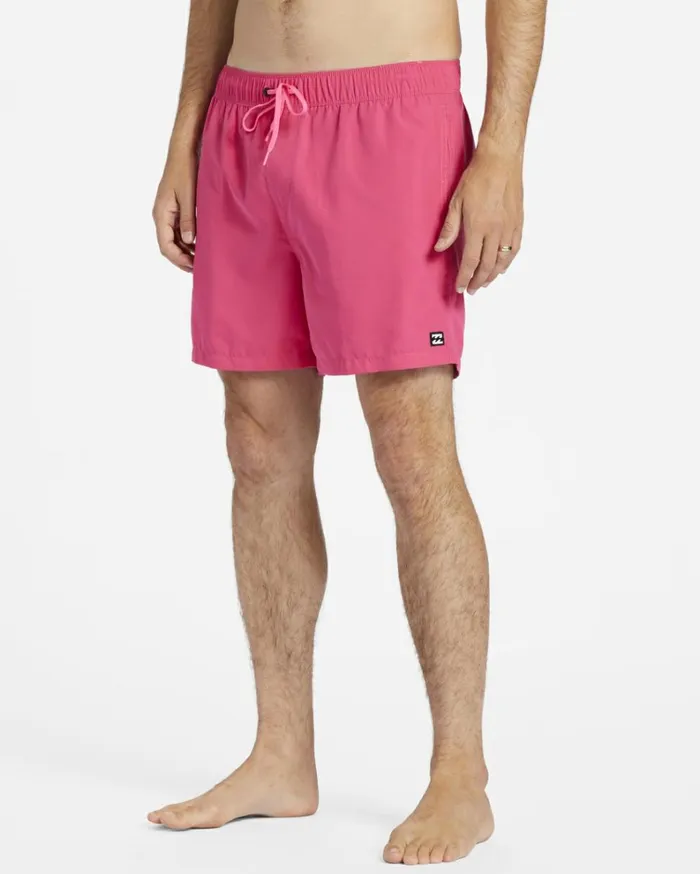 All Day Layback 16034 Boardshorts Neon Pink Men Billabong Elastic Waist Boardshorts