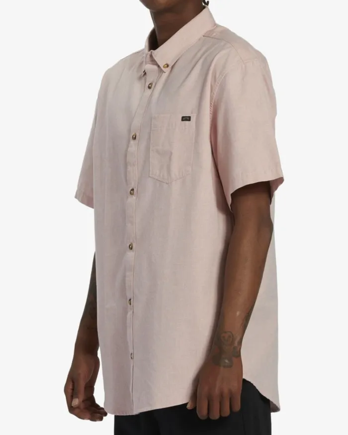 All Day Short Sleeve Shirt Dusty Pink Men Billabong Shirts