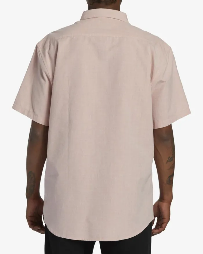 All Day Short Sleeve Shirt Dusty Pink Men Billabong Shirts