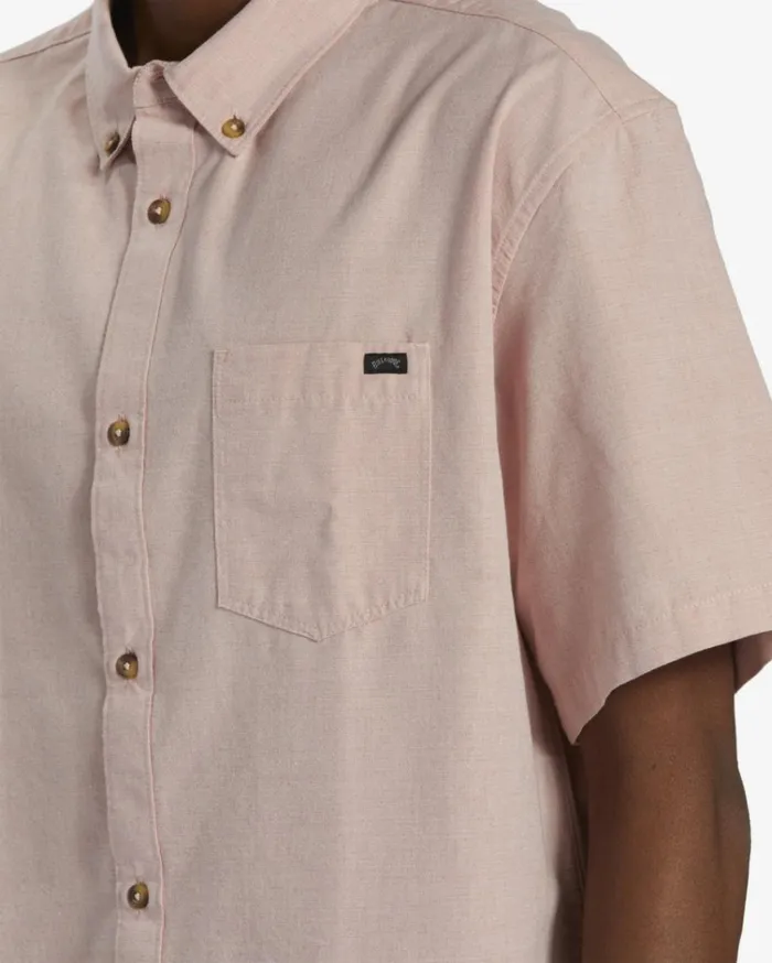 All Day Short Sleeve Shirt Dusty Pink Men Billabong Shirts
