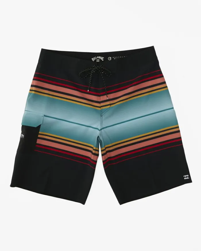 All Day Stripe Pro Performance 20034 Boardshorts Stealth Men Billabong Side Pockets