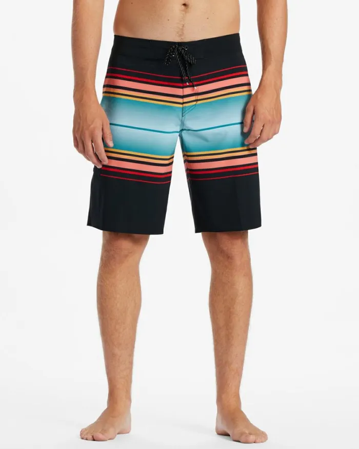 All Day Stripe Pro Performance 20034 Boardshorts Stealth Men Billabong Side Pockets