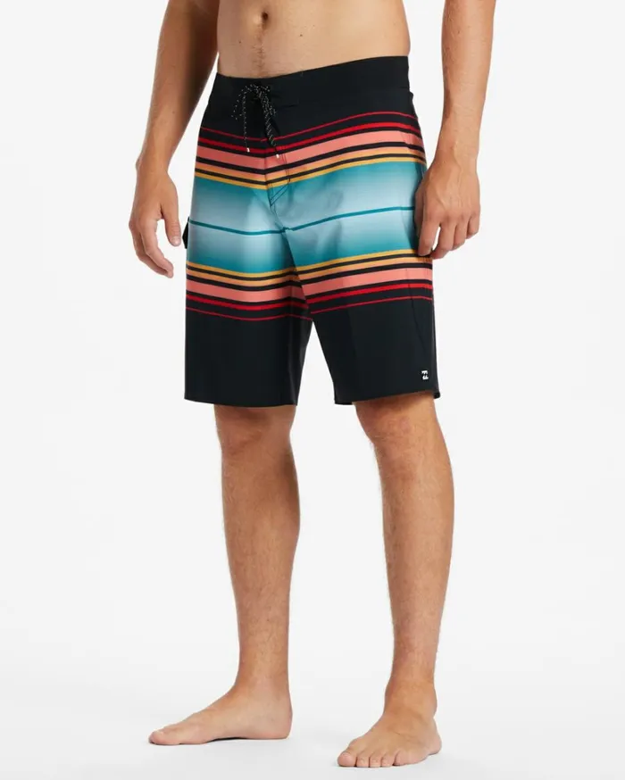 All Day Stripe Pro Performance 20034 Boardshorts Stealth Men Billabong Side Pockets