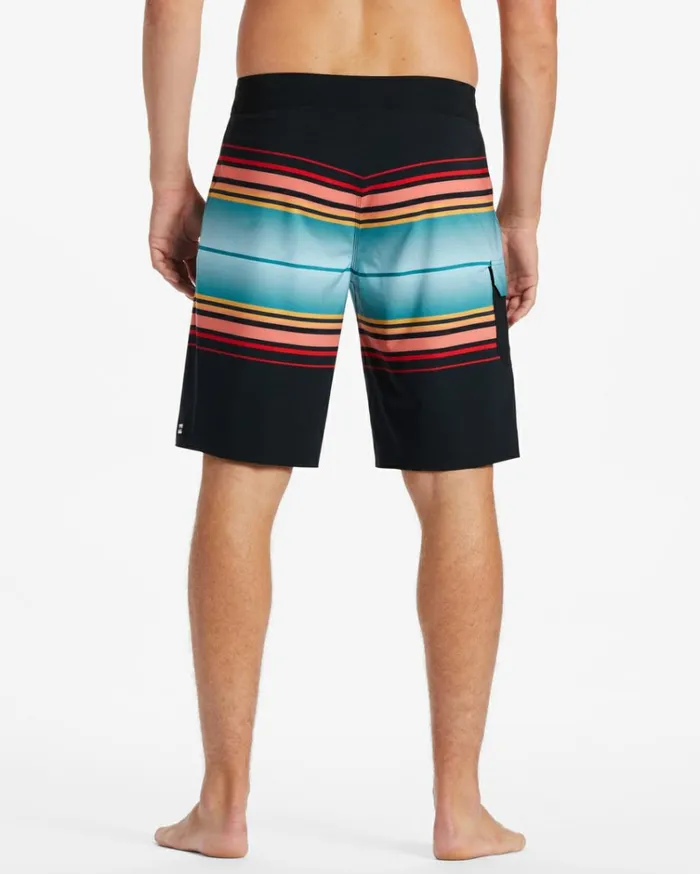 All Day Stripe Pro Performance 20034 Boardshorts Stealth Men Billabong Side Pockets