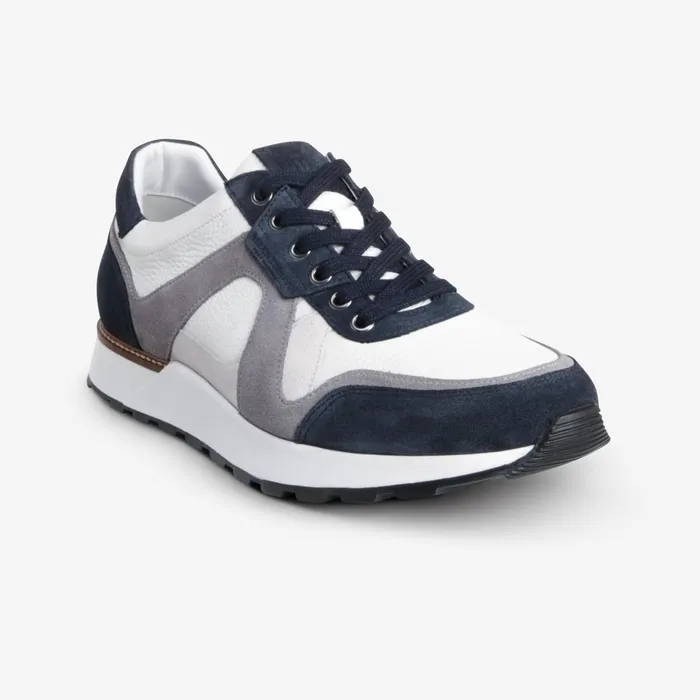Allen Edmonds ATrainer LaceUp Sneaker Navy Suedewhite Leather Men Sneakers
