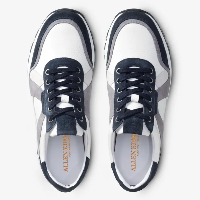 Allen Edmonds ATrainer LaceUp Sneaker Navy Suedewhite Leather Men Sneakers
