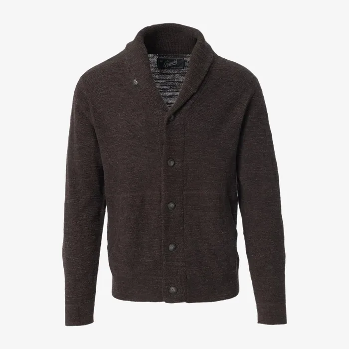 Allen Edmonds Avalon Shawl Cardigan Sweater Brown Men Shirts and Sweaters