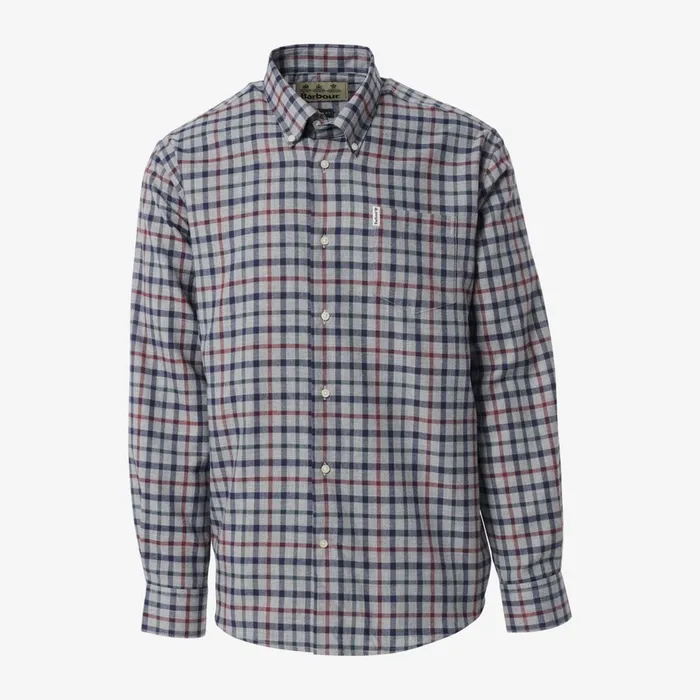 Allen Edmonds Coll Check Shirt Grey Men Shirts and Sweaters
