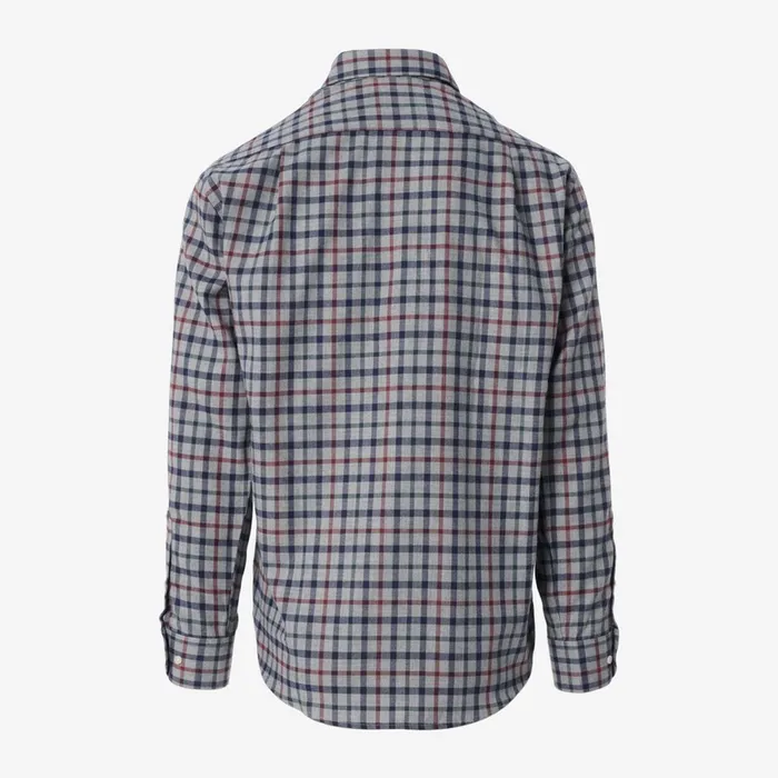 Allen Edmonds Coll Check Shirt Grey Men Shirts and Sweaters