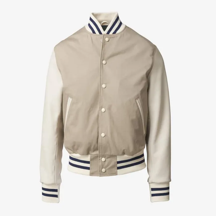 Allen Edmonds Dean Varsity Jacket By Golden Bear Khaki Men Outerwear