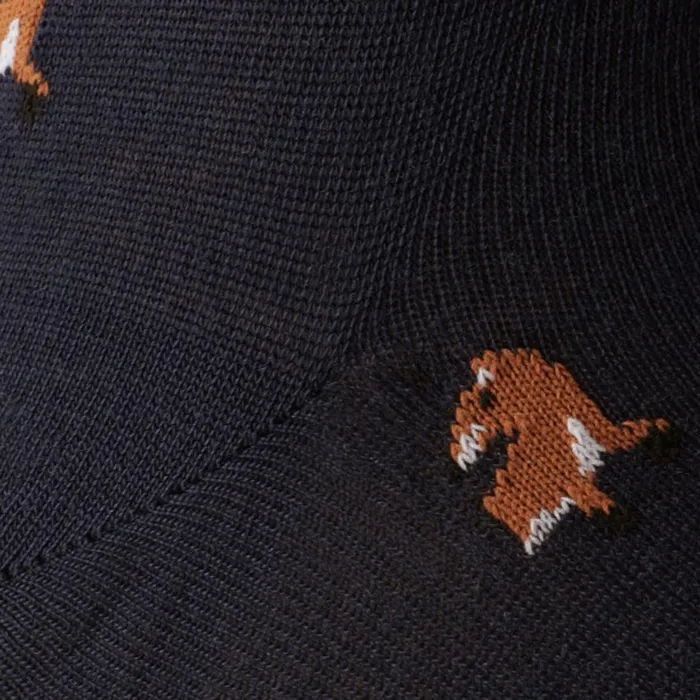 Allen Edmonds Fox Pattern Dress Socks Navy Men Socks