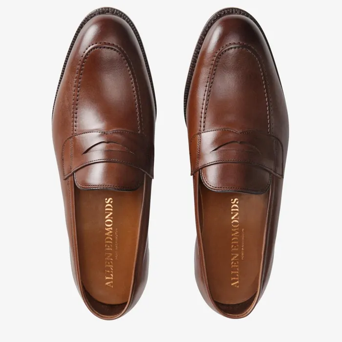 Allen Edmonds Lake Forest Penny Loafer Coffee Men Loafers and SlipOns