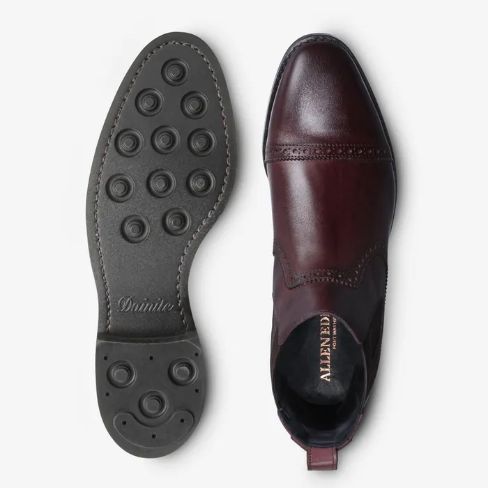 Allen Edmonds Lombard Chelsea Dress Boot Merlot Men Made In The Usa