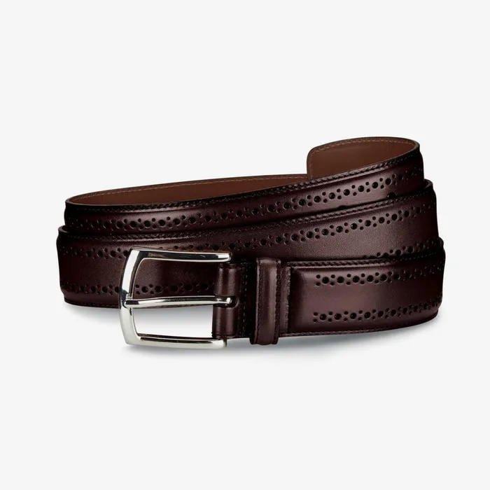 Allen Edmonds Manistee Dress Belt Oxblood Men Dress Belts