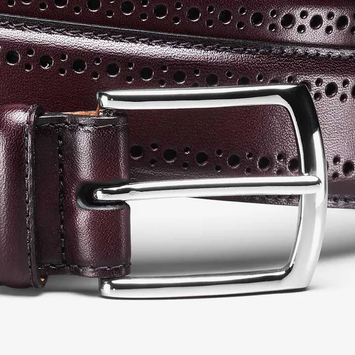 Allen Edmonds Manistee Dress Belt Oxblood Men Dress Belts