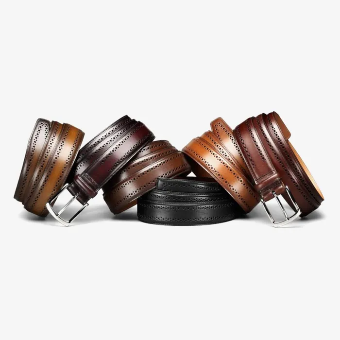 Allen Edmonds Manistee Dress Belt Oxblood Men Dress Belts