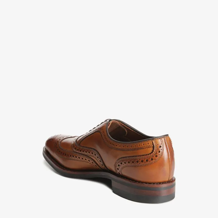 Allen Edmonds McAllister Wingtip Oxford With Dainite Rubber Sole Walnut Men Wide Width Shoes