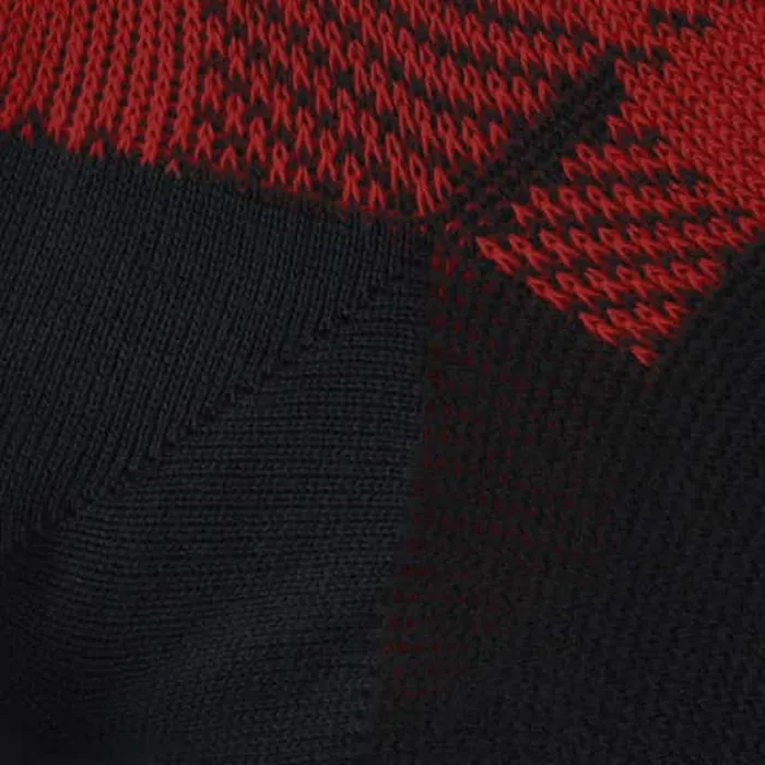 Allen Edmonds MidCalf Pattern Knit Dress Sock Red Buffalo Plaid Men Socks