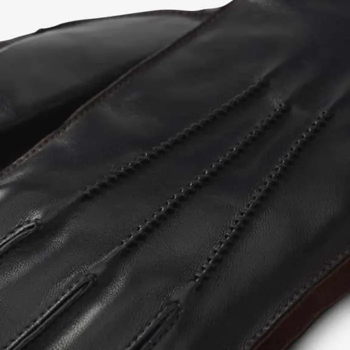Allen Edmonds Mixed Leather Cashmere Lined Tech Gloves Black Men Hats Gloves and Scarves