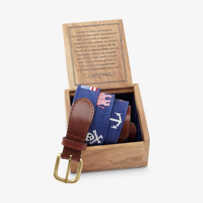 Allen Edmonds NFL Needlepoint Belt By Smathers and Branson Atlanta Falcons Men Casual Belts