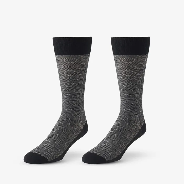 Allen Edmonds Optic Circle Dress Socks Black Men Socks