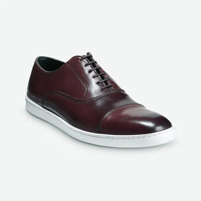 Allen Edmonds Park Avenue Shell Cordovan Oxford Sneaker Burgundy Men Wide Width Shoes