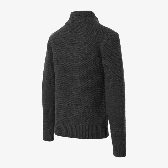 Allen Edmonds Seed Stitch Military Sweater Charcoal Men Shirts and Sweaters