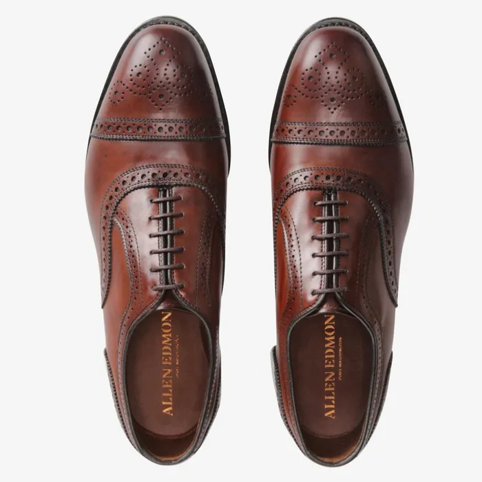 Allen Edmonds Strand CapToe Oxford Dark Chili Men Wide Width Shoes