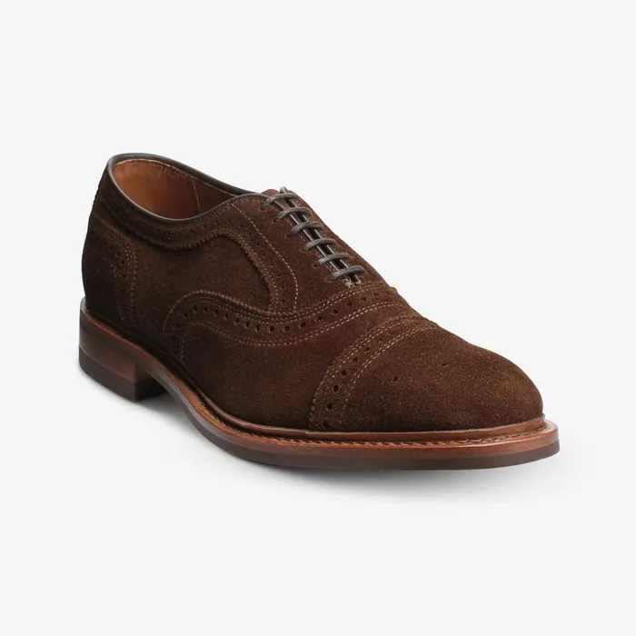 Allen Edmonds Strandmok Suede CapToe Oxford With Dainite Rubber Sole Snuff Brown Men Wide Width Shoes Allen Edmonds Strandmok Suede CapToe Oxford With Dainite Rubber Sole Snuff Brown Men Wide Width Shoes