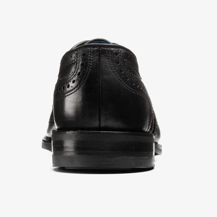 Allen Edmonds University Wingtips Dress Shoes Black With Blue Lining Men Oxfords and Derbys
