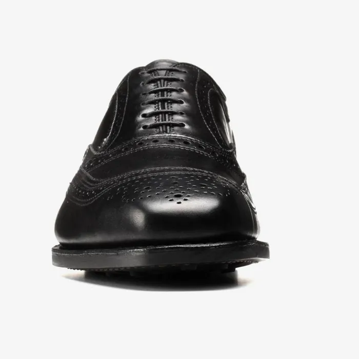 Allen Edmonds University Wingtips Dress Shoes Black With Blue Lining Men Oxfords and Derbys