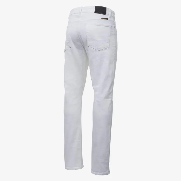 Allen Edmonds Walker Slim Straight Leg Jean In White Wash By Civilianaire White Men Jeans Pants and Shorts