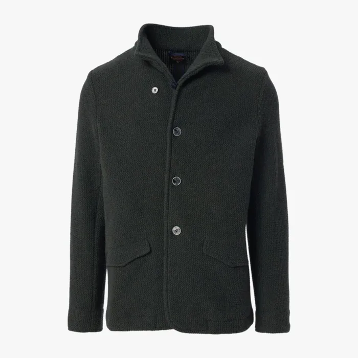 Allen Edmonds Wool Knit Blazer Olive Men Shirts and Sweaters