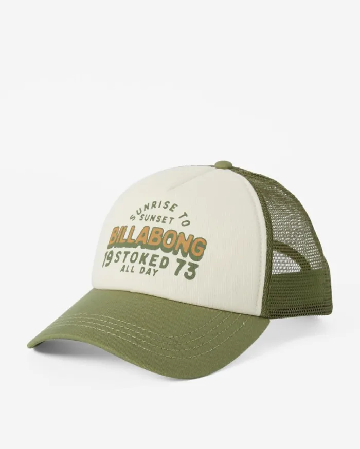 Aloha Forever Trucker Hat Avocado Women Billabong Hats and Beanies