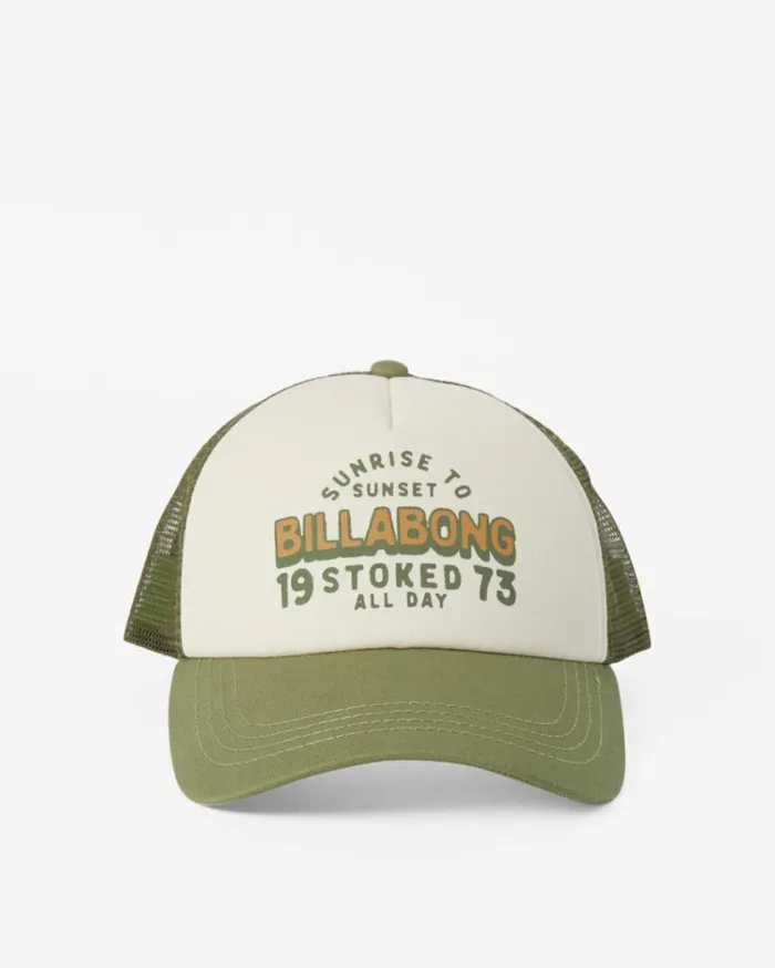 Aloha Forever Trucker Hat Avocado Women Billabong Hats and Beanies