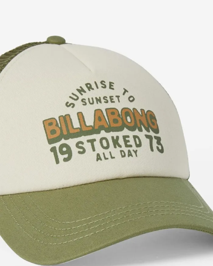 Aloha Forever Trucker Hat Avocado Women Billabong Hats and Beanies