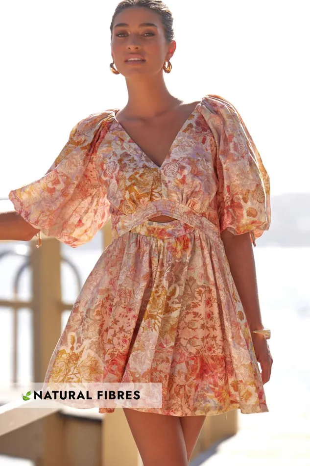 Amalie The Label 8211 Movida Linen Blend Balloon Sleeve Crossover Band Mini Dress In Morocco Print Women Showpo Conscious Amalie The Label 8211 Movida Linen Blend Balloon Sleeve Crossover Band Mini Dress In Morocco Print Women Showpo Conscious
