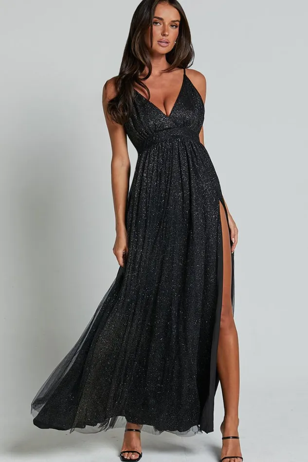 Angelina Midi Dress 8211 Plunge Neck Glitter Neck Dress In Black Women Showpo Curve Clothes Angelina Midi Dress 8211 Plunge Neck Glitter Neck Dress In Black Women Showpo Curve Clothes