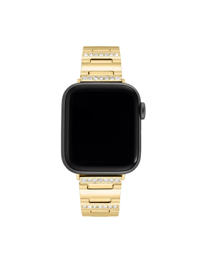 Anne Klein Crystal Embellished Bracelet For Apple Watch Goldtone Women Watches 038 Jewelry