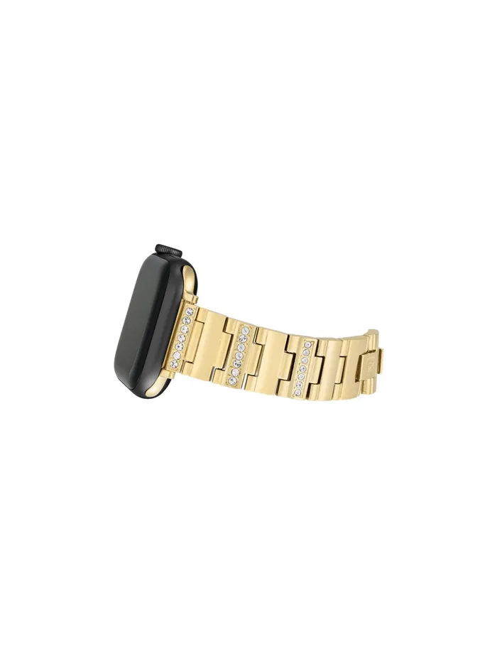 Anne Klein Crystal Embellished Bracelet For Apple Watch Goldtone Women Watches 038 Jewelry