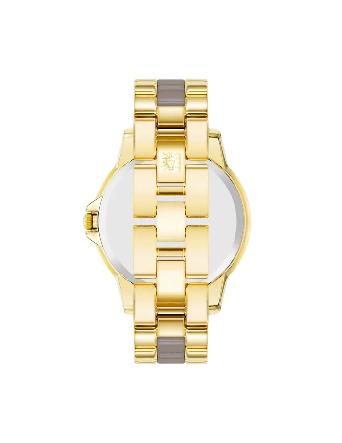 Anne Klein Diamond Accented Ceramic Boyfriend Watch Taupe Women Watches 038 Jewelry