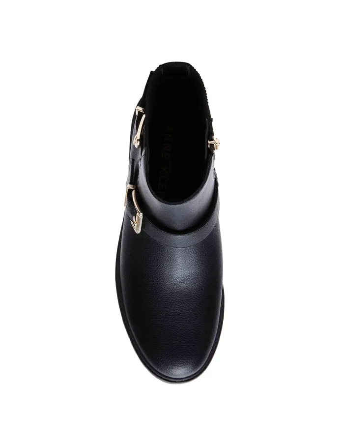 Anne Klein Flori Boot Black Smooth Women Shoes