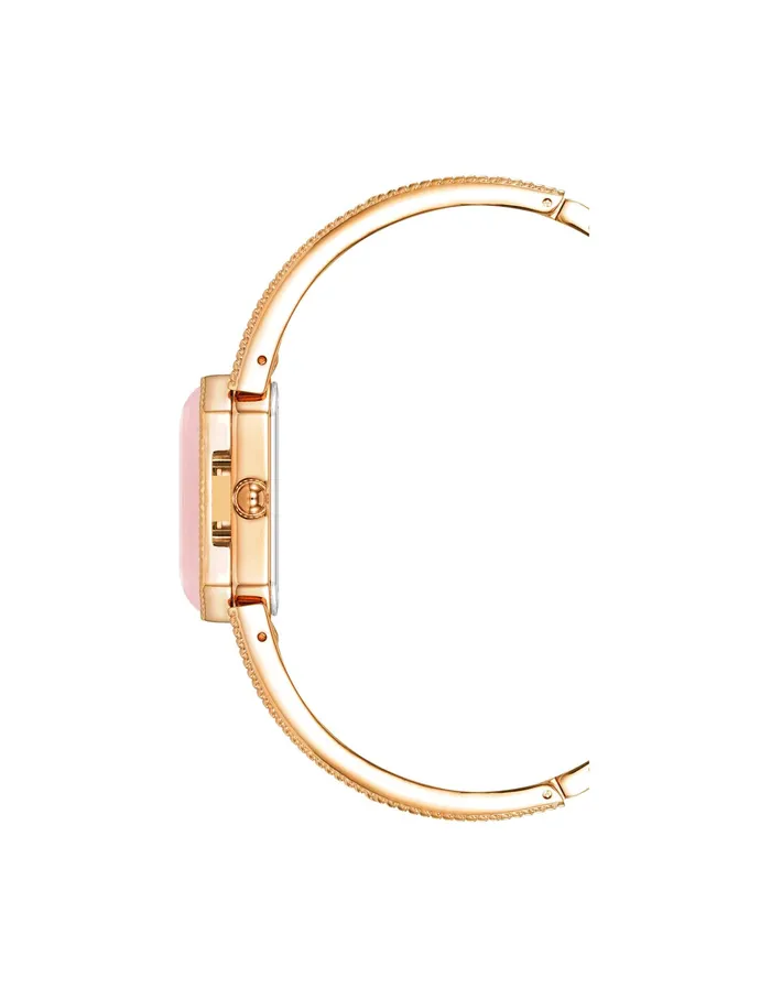 Anne Klein Gemstone Covered Dial Watch Rose Quartz Women Watches 038 Jewelry