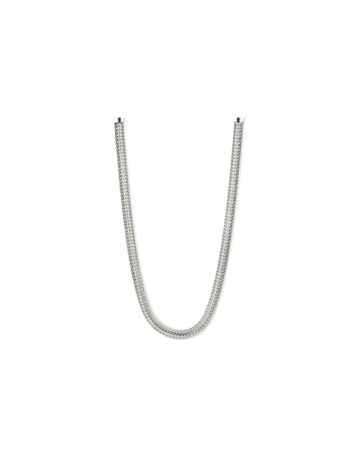 Anne Klein Herringbone Chain Necklace Silvertone Women Watches 038 Jewelry