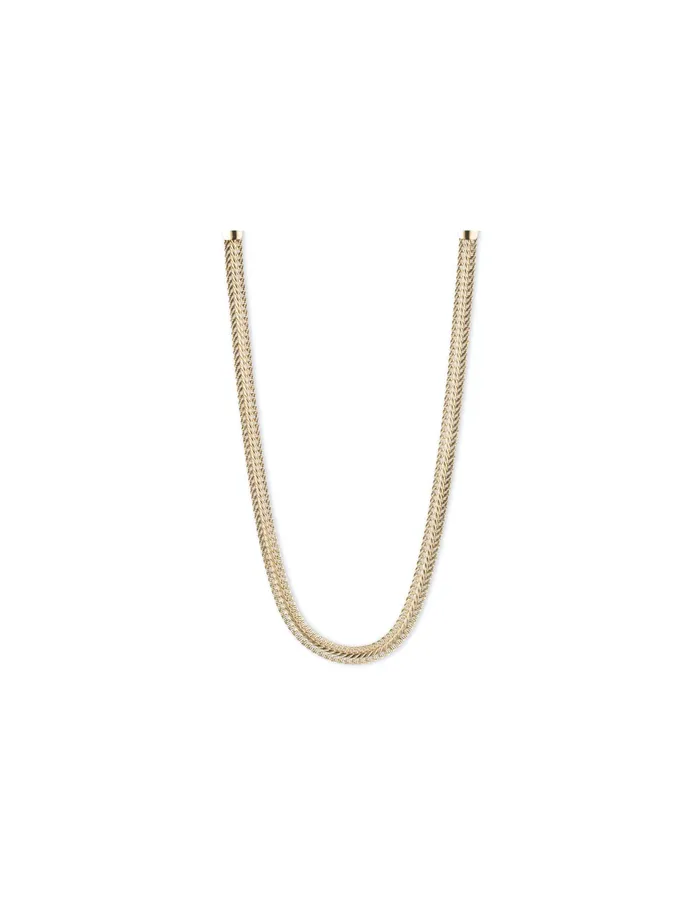 Anne Klein Herringbone Chain Necklace Silvertone Women Watches 038 Jewelry