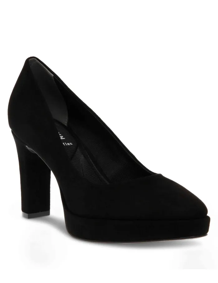 Anne Klein Jael Dress Pump Black Suede Women Shoes