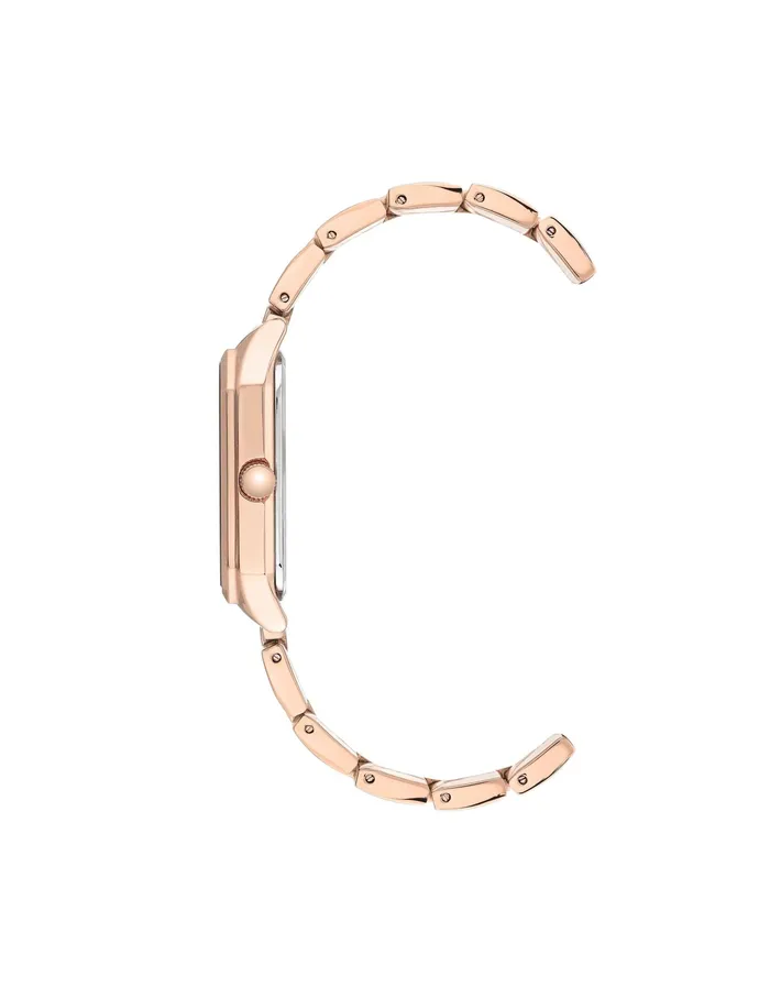 Anne Klein Octagonal Shaped Metal Bracelet Watch Rose Goldtone Women Watches 038 Jewelry