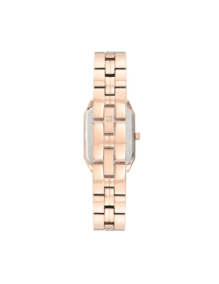 Anne Klein Octagonal Shaped Metal Bracelet Watch Rose Goldtone Women Watches 038 Jewelry