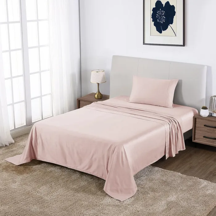 Anne Klein Reverie AntiMicrobial Sheet Set Blush Women Home
